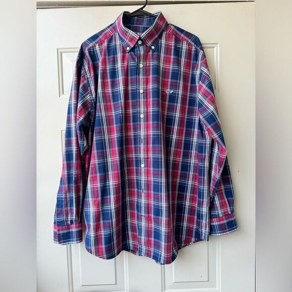 Vineyard Vines MEN'S LONG SLEEVE CHECKED SHIRT SIZE XL - Picture 1 of 12